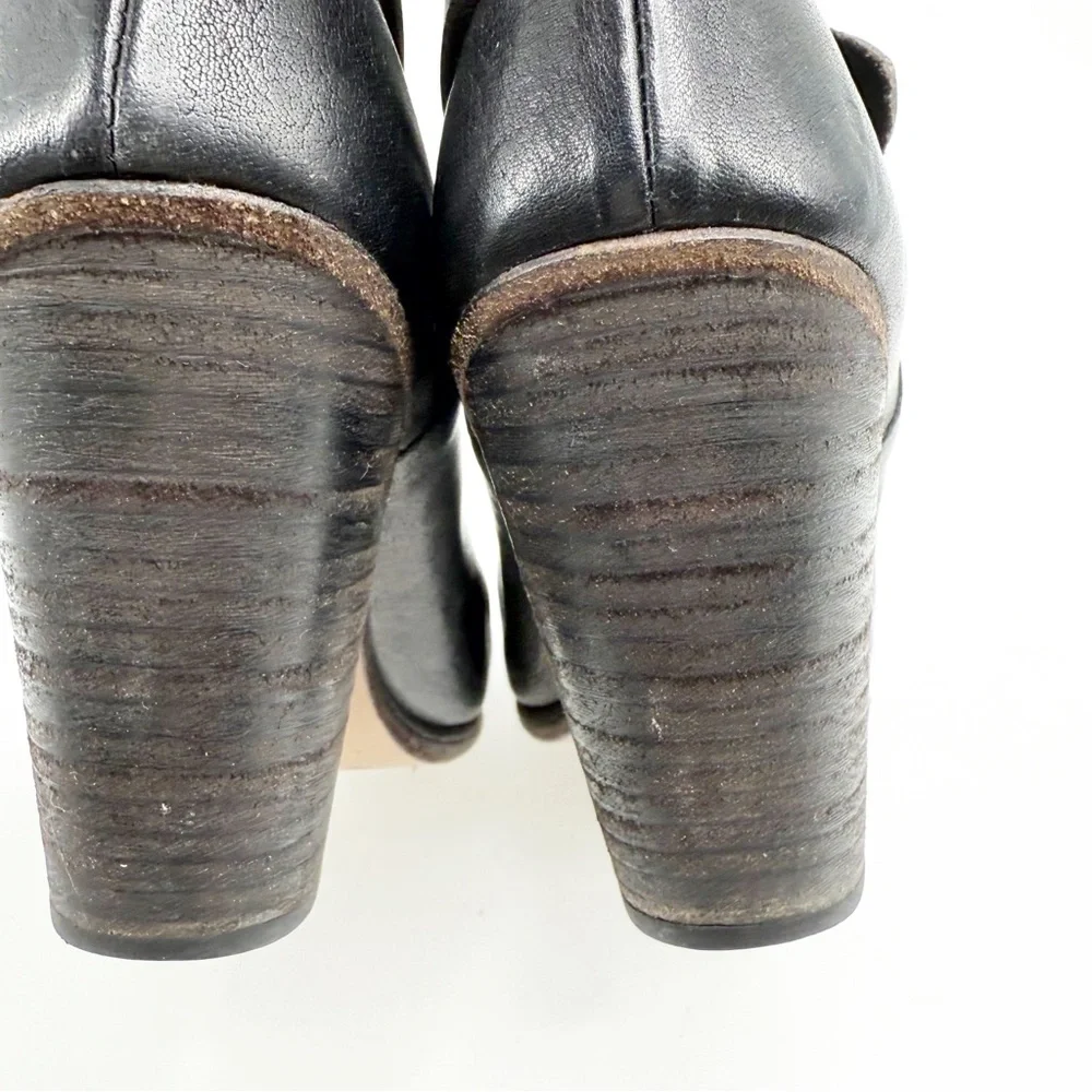 Rag & Bone Harrow Black Leather Boots Bootie, Size 36.5 - Picture 11 of 14